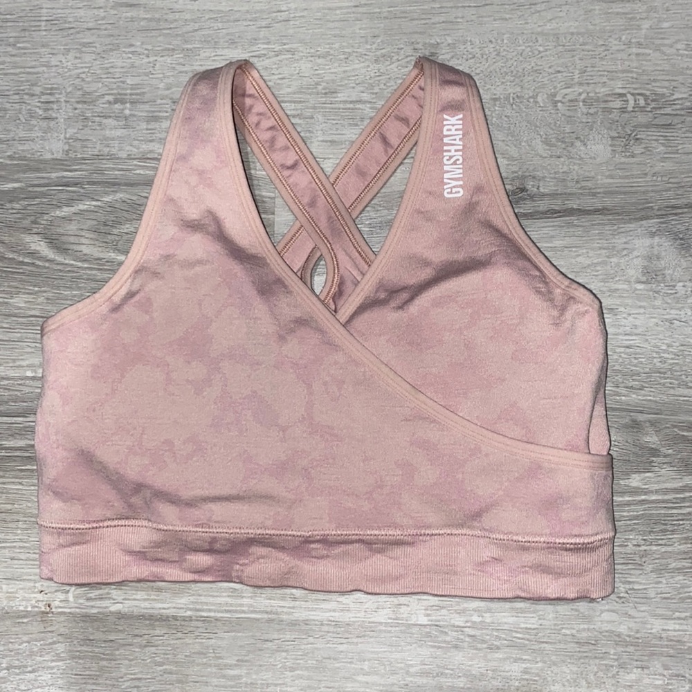 Gymshark pink camo sports bra